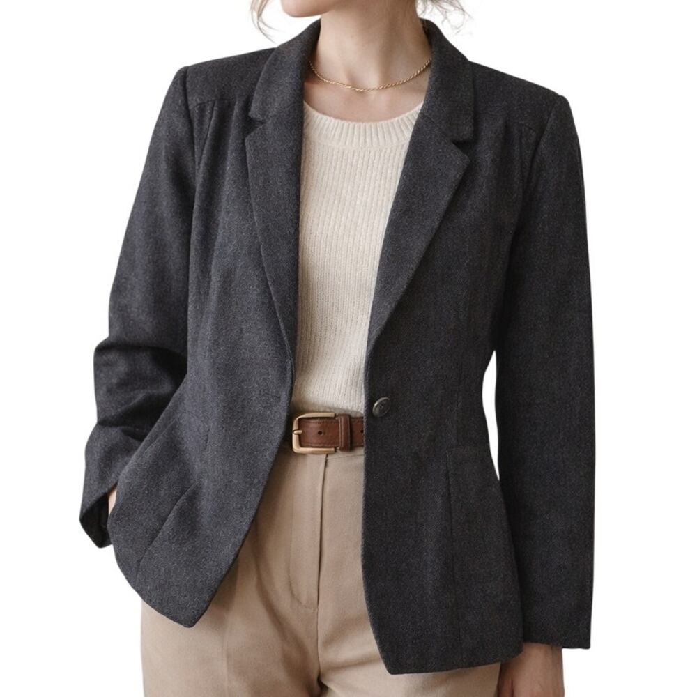 Vintage 70s Women's Small Young Pendleton Wool Blazer Jacket Lined USA Made